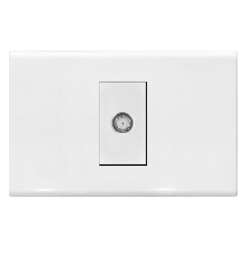 Gentec เต้ารับสายสัญญาณดาวเทียม 120W-20 สีขาว