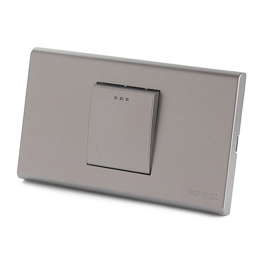 Gentec สวิตช์สองทางใหญ่ 1 ช่อง 120W-04 สีเทาดำ