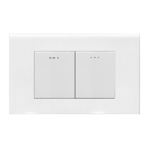 Gentec สวิตซ์ 1 ทาง 2 ช่อง 120W-05 สีขาว
