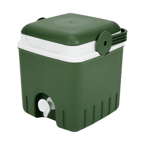 EVEREST COOLER BOX กระติกเหลี่ยมมีก๊อก 4 ลิตร สีเขียวทหาร