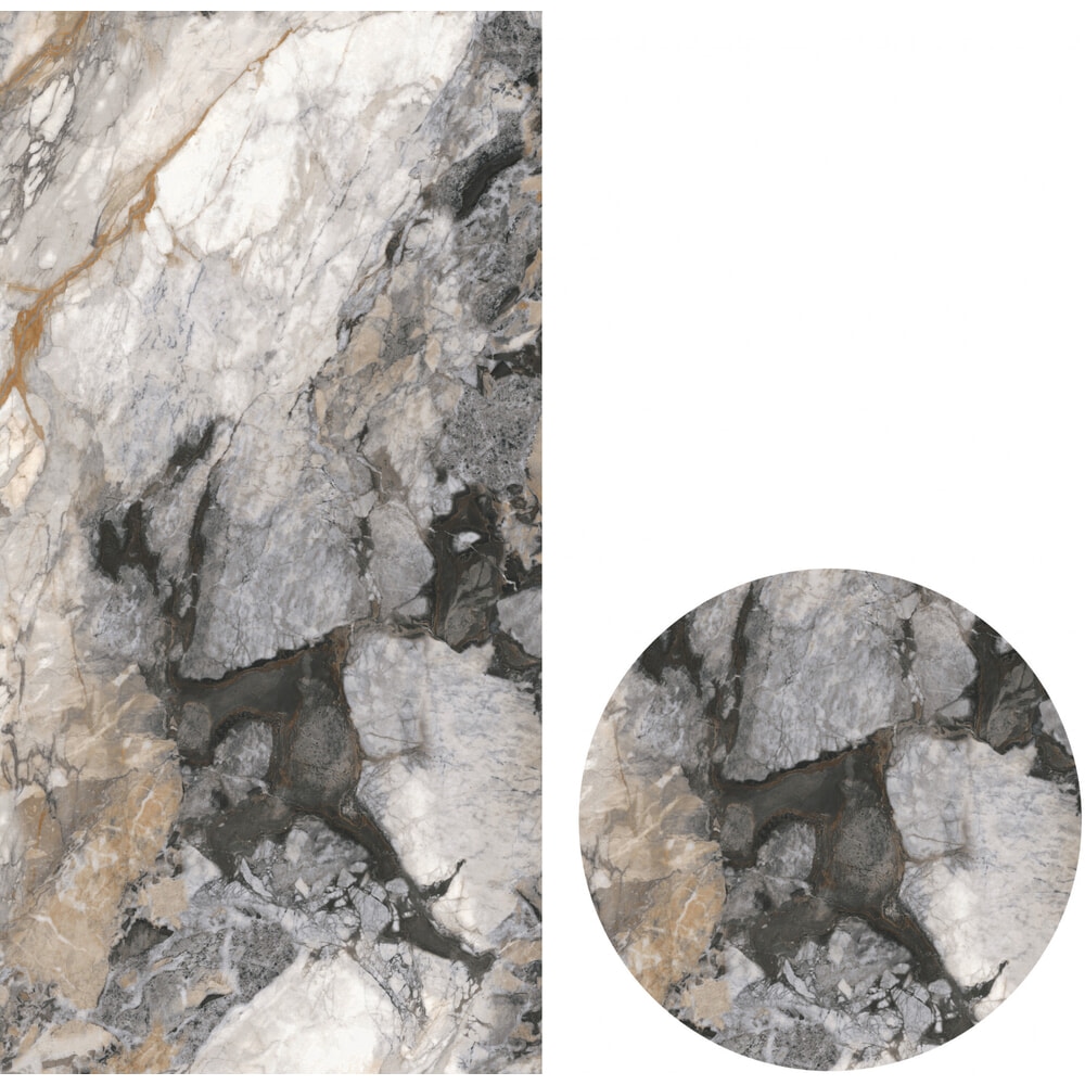 La Arezza กระเบื้องพอร์ซเลน 75X150 ซม. รุ่น Luxura elite marble (TMA715906L) High-glossy Random (2pcs /box 2.25 sqm)