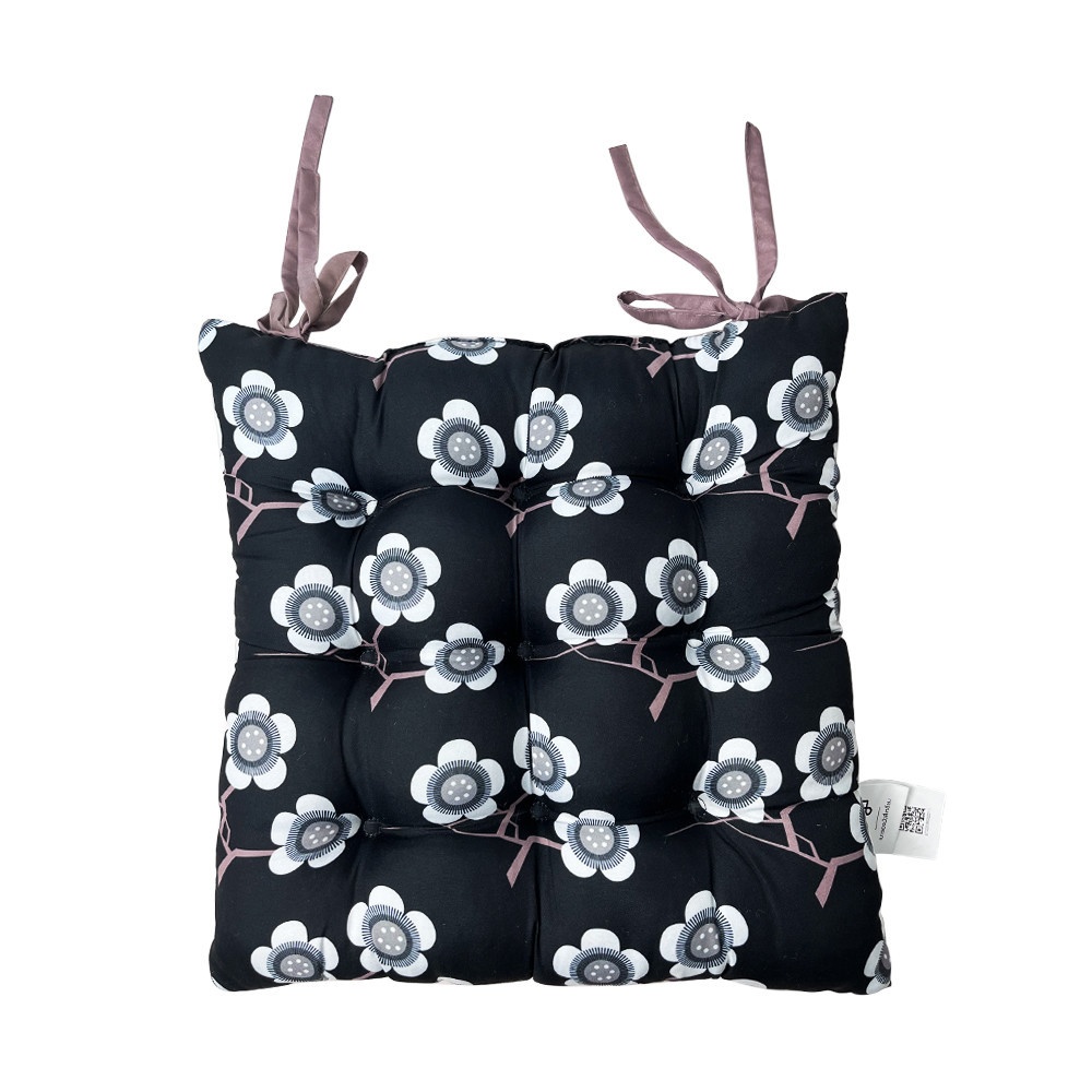 COZY เบาะรองนั่งสี่เหลี่ยม ขนาด 40×40×5 ซม. รุ่น RAINY5 สีดำ