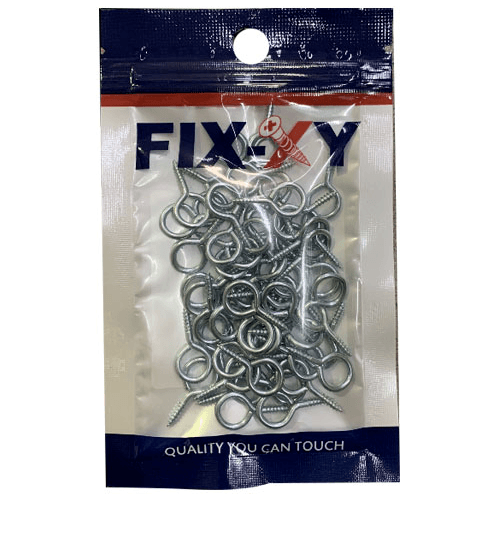 ตะขอห่วงกลม เบอร์6 รุ่น EK-006-S (20ชิ้น/แพ็ค) FIX-XY