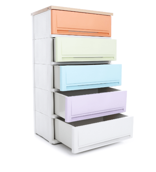 SUMO ตู้ลิ้นชัก SUMO-WOODTOP 5 ชั้น สีวินเทจ