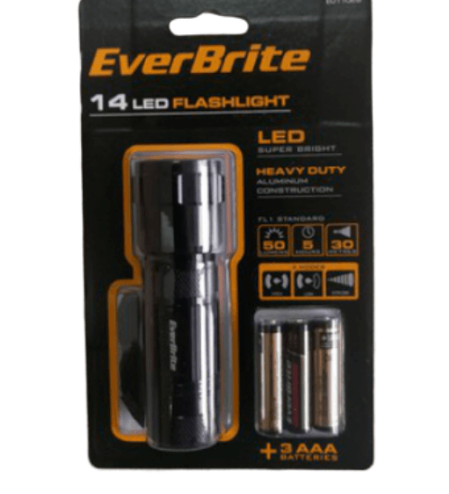 EVERBRITE ไฟฉาย ขนาด 2.8x10.1x2.8 cm รุ่น E011028 สีดำ