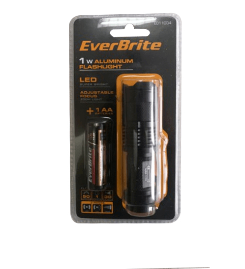 EVERBRITE ไฟฉาย ขนาด 2.5x9.5x2.8 cm รุ่น E011034 สีดำ