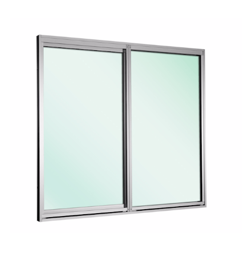 TRUSTAND (EZY WINDOW) หน้าต่างบานเลื่อนอะลูมิเนียม กระจกเขียว+มุ้ง 1100x1200 EW-FS1112-W5G สีขาว
