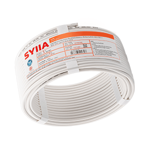SYLLA สายไฟ 60227 IEC01 THW 1x4 Sq.mm.100m. สีขาว