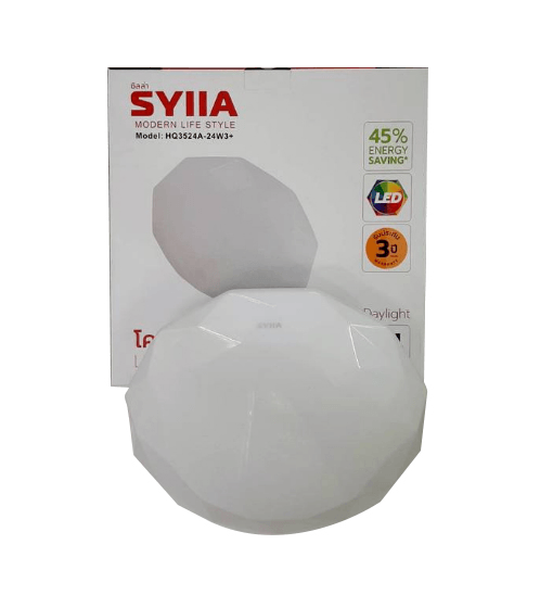 SYLLA โคมไฟอะคลิลิค LED เดย์ไลท์ ซิลล่า HQ3524A-24w3+ สีขาว