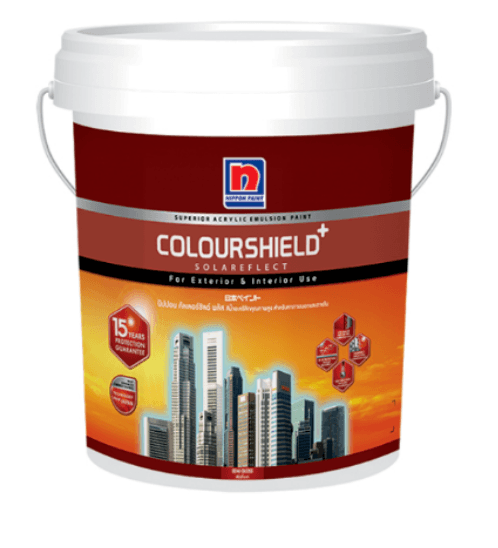 NIPPON สีทาภายนอก กึ่งเงา เบสB Colourshield ขาว