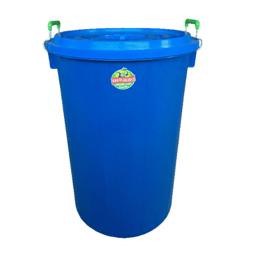 BIGONE ถังน้ำพร้อมฝามาตรฐาน 100 ลิตร ขนาด 55x55x72 ซม. สีน้ำเงิน