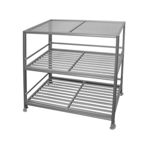 SANKI ชั้นคว่ำจานโมเดิร์นเล็ก 42 x 82 x 85 ซม. DSA-M03S สีอลูมิเนียม