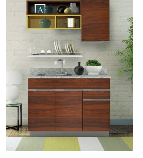 KITZCHO ชุดครัวสำเร็จรูป Zense 1.24M. Set.A ZER-C-FT-0A124-TK สีสัก