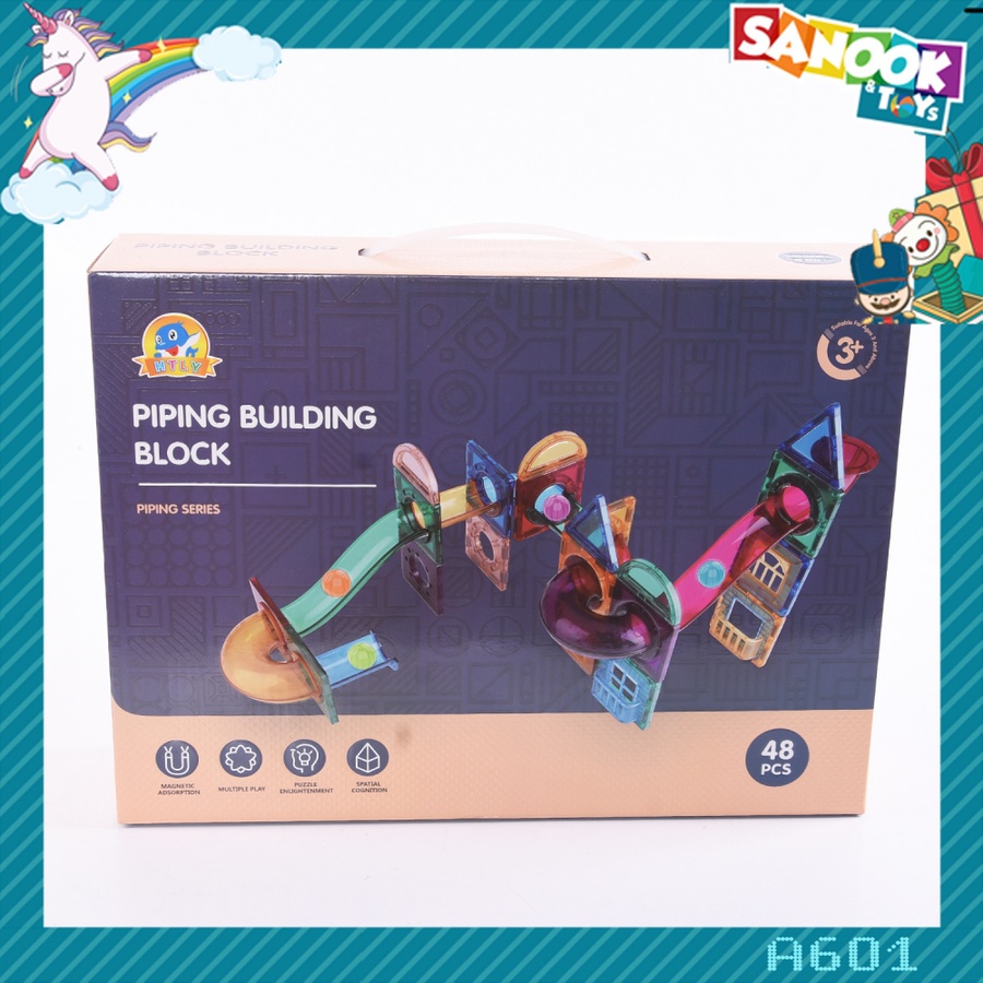 TOYS ชุดของเล่นตัวต่อแม่เหล็ก 48ชิ้น #A601 (38x28x9ซม.)