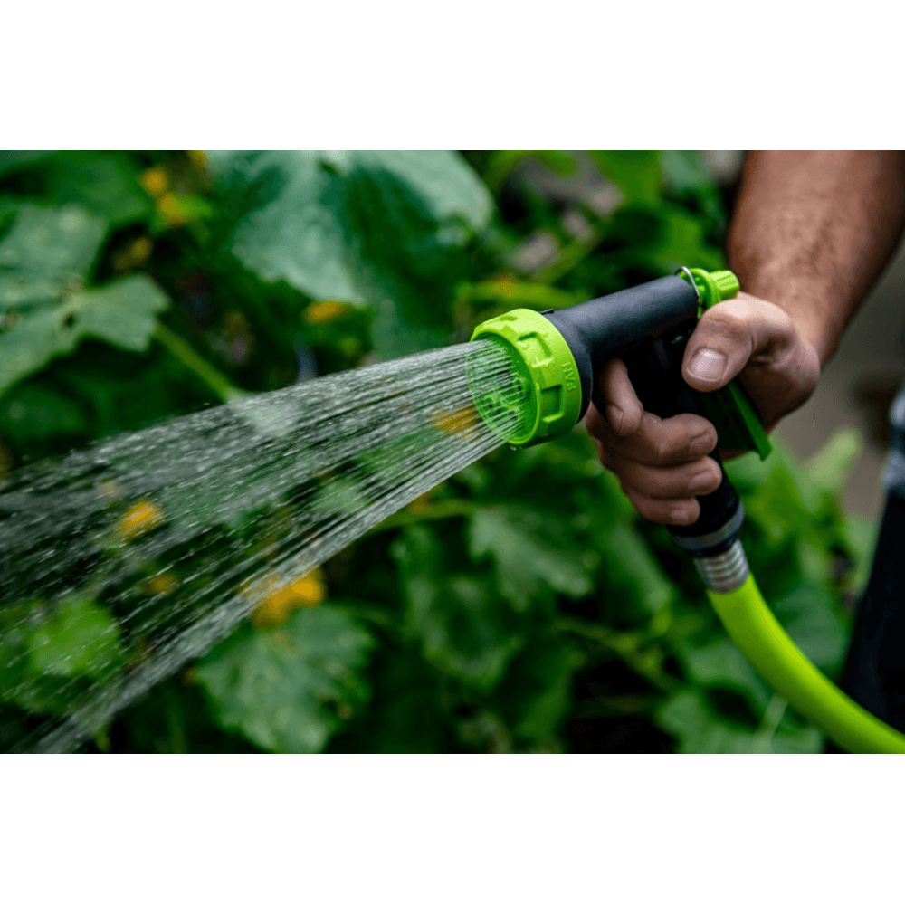 Tree O Plus ปืนฉีดน้ำอลูมิเนียมหุ้มพลาสติกปรับ5รูปแบบ รุ่นGLB-623013-0 สีเขียวดำ