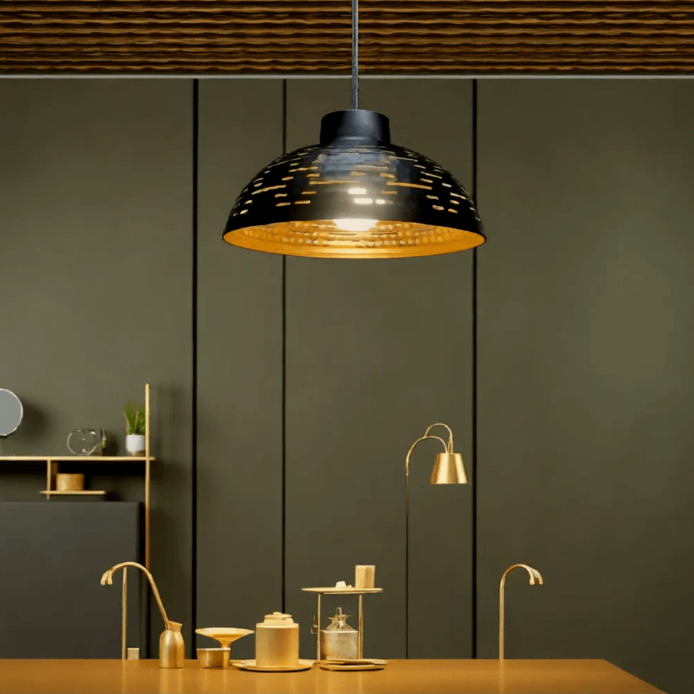EILON โคมไฟแขวนเพดาน ขั้วE27 รุ่น CDD2023-807-1 สีดำ