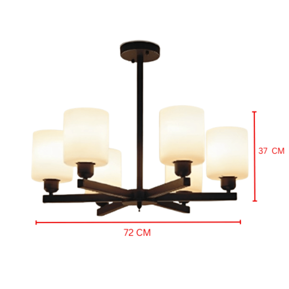 EILON ชุดโคมไฟแขวนเพดาน LED 36W สีดำ รุ่น ETYD-BCMD6638/6 |GlobalHouse