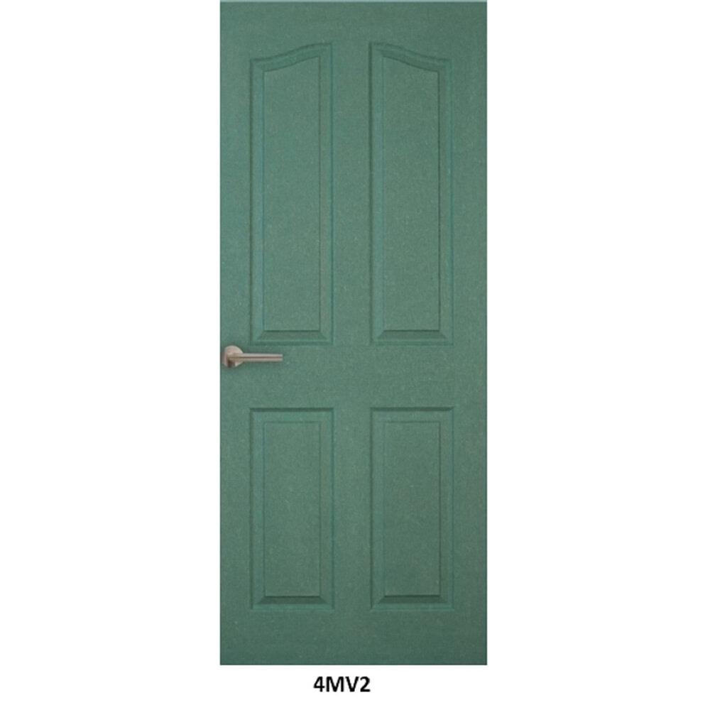 VANACHAI ประตูภายใน HMR 4 ลูกฟัก ทนความชื้น รุ่น 4MV2 ขนาด 80x200 ซม. สีเขียว (ไม่เจาะลูกบิด)