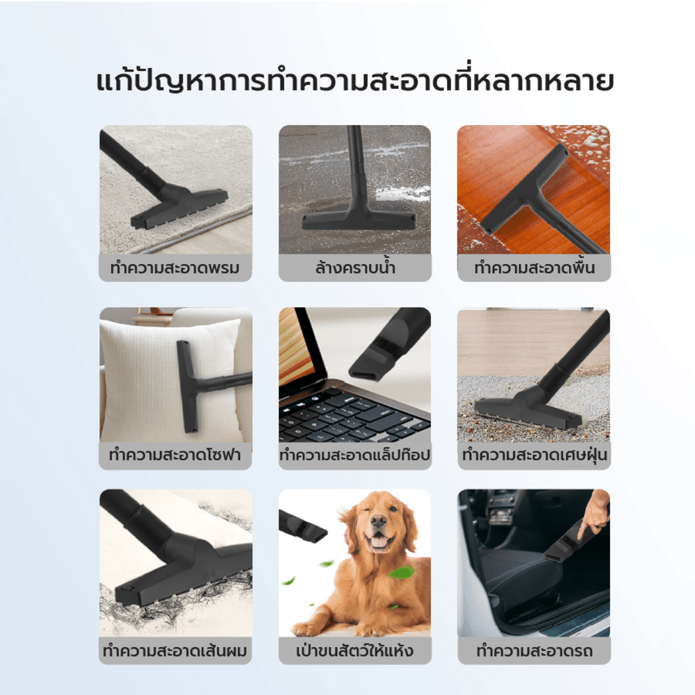 INOVAC เครื่องดูดฝุ่นดูดน้ำไซโคลน 1300 วัตต์ ขนาด 30 ลิตร |GlobalHouse