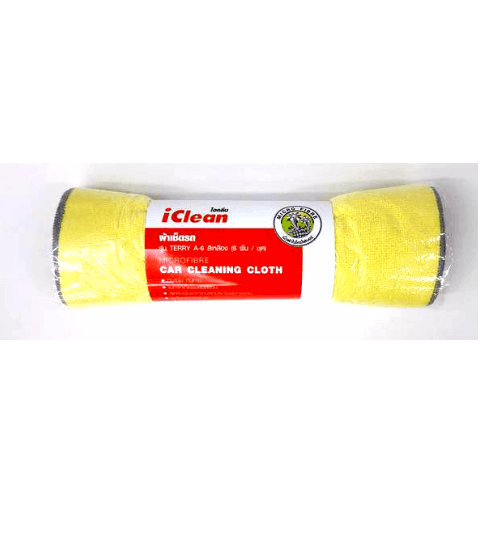ผ้าเช็ดรถรุ่น TERRY A-6 สีเหลือง (6ผืน/แพ็ค)