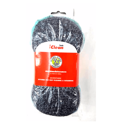 ICLEAN ฟองน้ำขัดและเช็ดทำความสะอาด RS08-204 RS08-204 ฟ้า