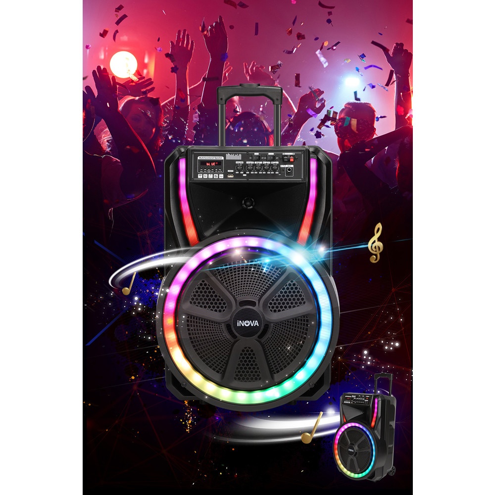 INOVA ชุดลำโพงอเนกประสงค์ ขนาด 15 นิ้ว รุ่น GZ-X828 สีดำ