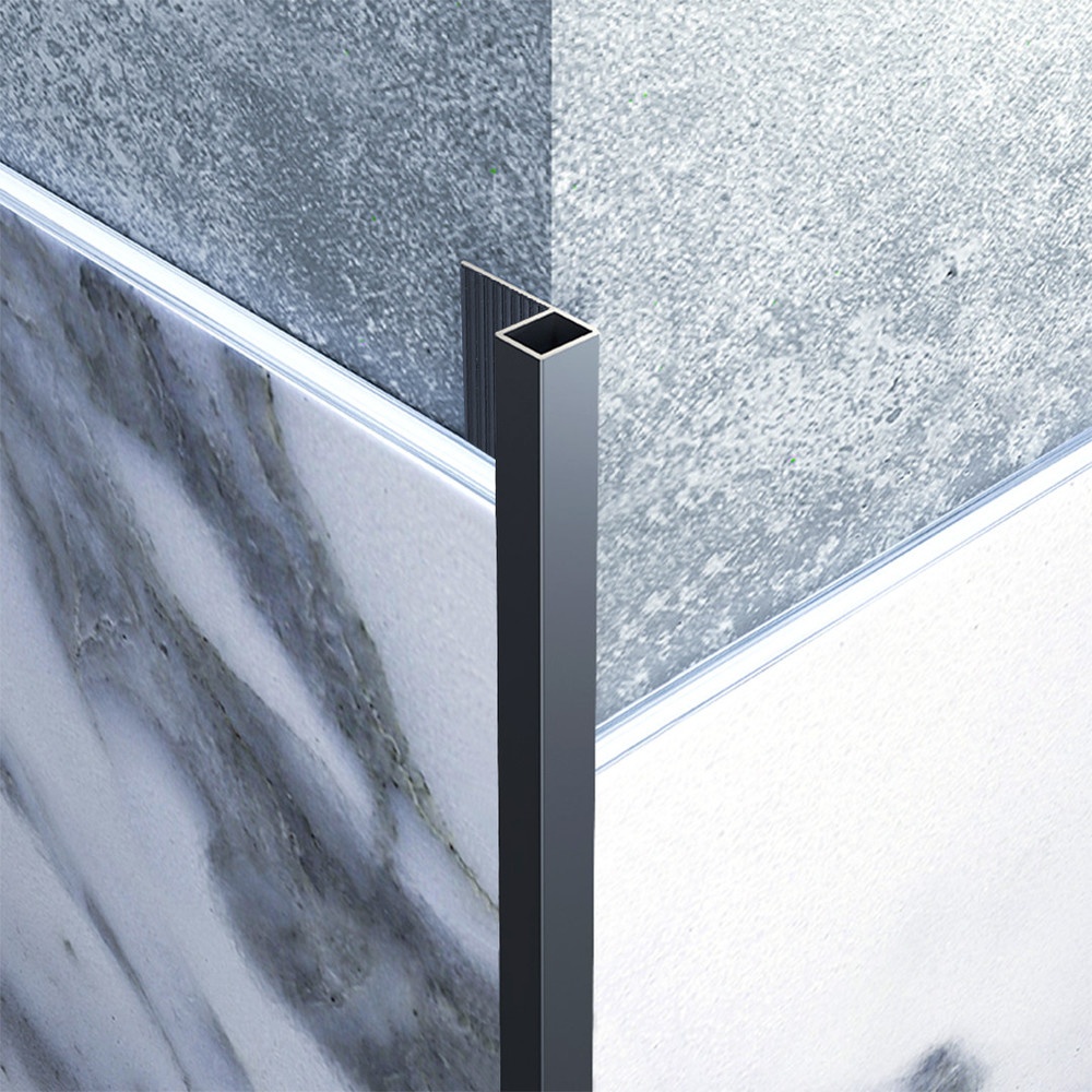 MAC คิ้วอลูมิเนียม แบบเหลี่ยม ขนาด 8 มม. ยาว 2 เมตร. รุ่น2DDY040 สีดำ