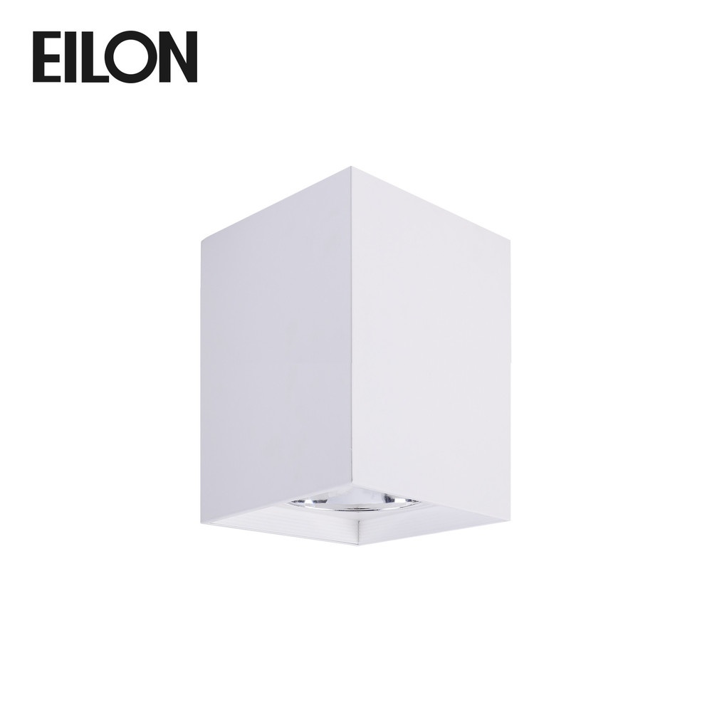 EILON โคมดาวน์ไลท์ทาวเวอร์ทรงสี่เหลี่ยม 6 นิ้ว ติดเพดานขั้ว E27 รุ่น EMZT-006-FW-E27 สีขาว