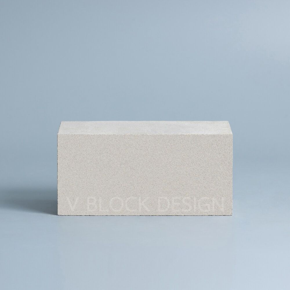 วีบล็อค อิฐบล็อกทึบ แบบสี่เหลี่ยมครึ่งก้อน ขนาด9x19x9ซม.