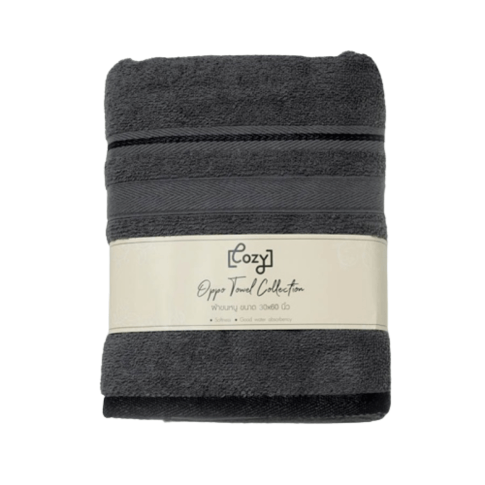 COZY ผ้าขนหนู ขนาด 30x60 นิ้ว (76x150 ซม.) รุ่น OPPO สีเทา