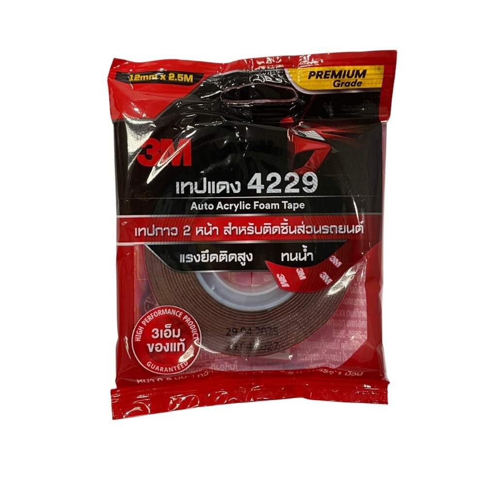 3M อะคริลิกโฟมเทป 12มมX2.5ม. รุ่น 4229 เทปแดง