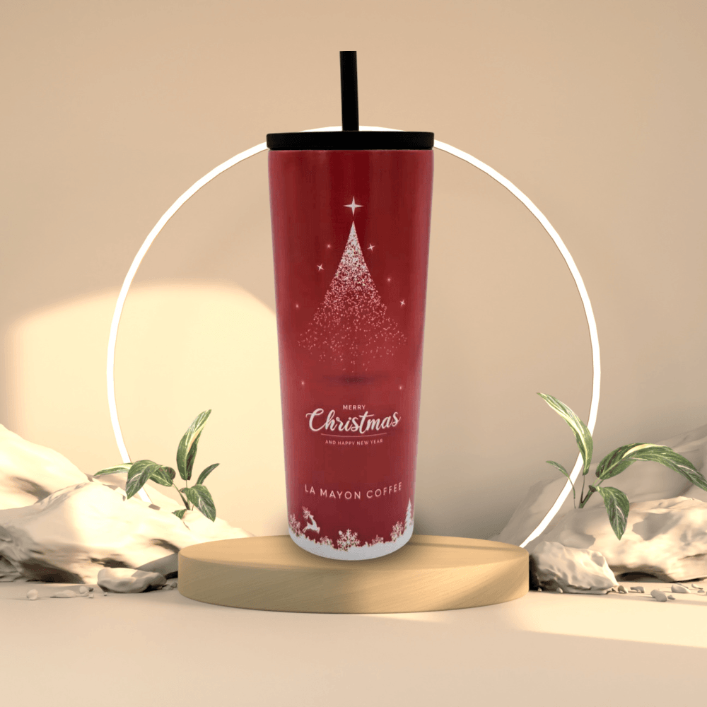 LAMAYON Christmas premium glass 710 มล. รุ่น ZBST03 สีแดง