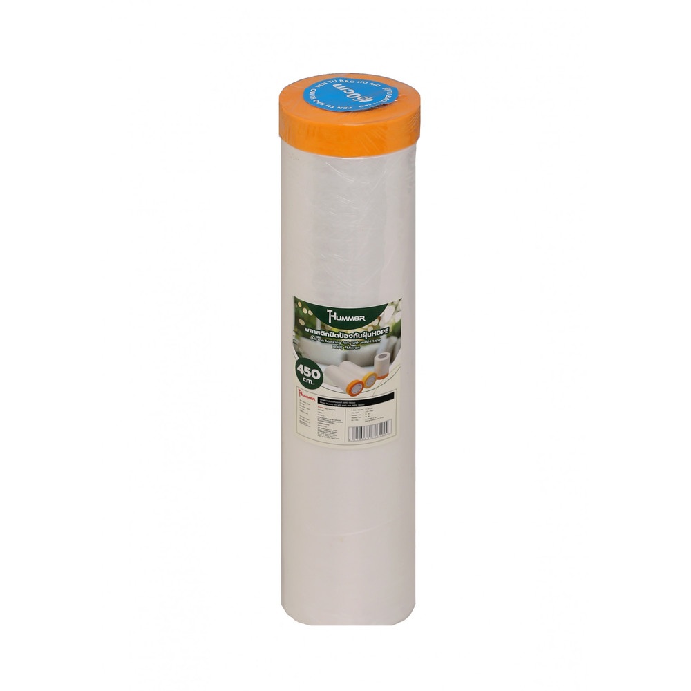 HUMMER พลาสติกปิดเพื่อป้องกันฝุ่นและสี HDPE 7Micron 450ซม. X 20 เมตร