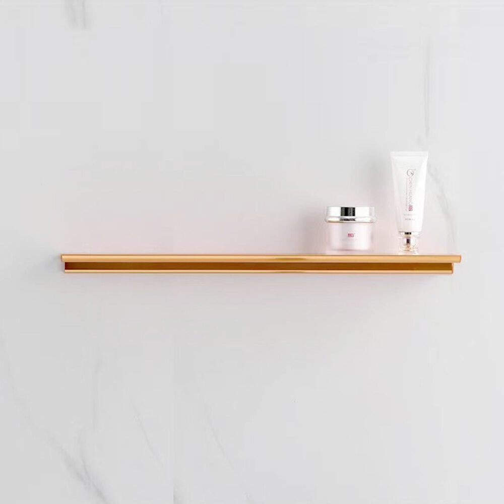 Nice ชั้นวางของติดผนังอลูมิเนียม รุ่น Angel-Gold ขนาด 10x60x2 ซม. สีทอง