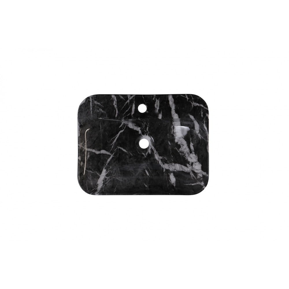 Verno อ่างวางบนเคาน์เตอร์ ขนาด 55x42x14cm รุ่น Black Carara marble VN-1051D สีดำ