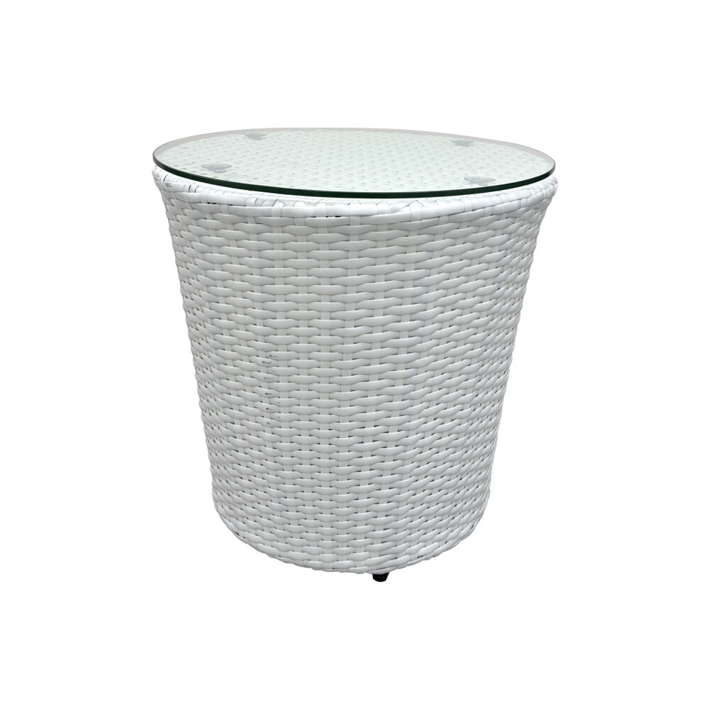 SUMMER SET โต๊ะริมสระหวายเทียม รุ่น สมุย ขนาด 45x45x40ซม. สีขาว