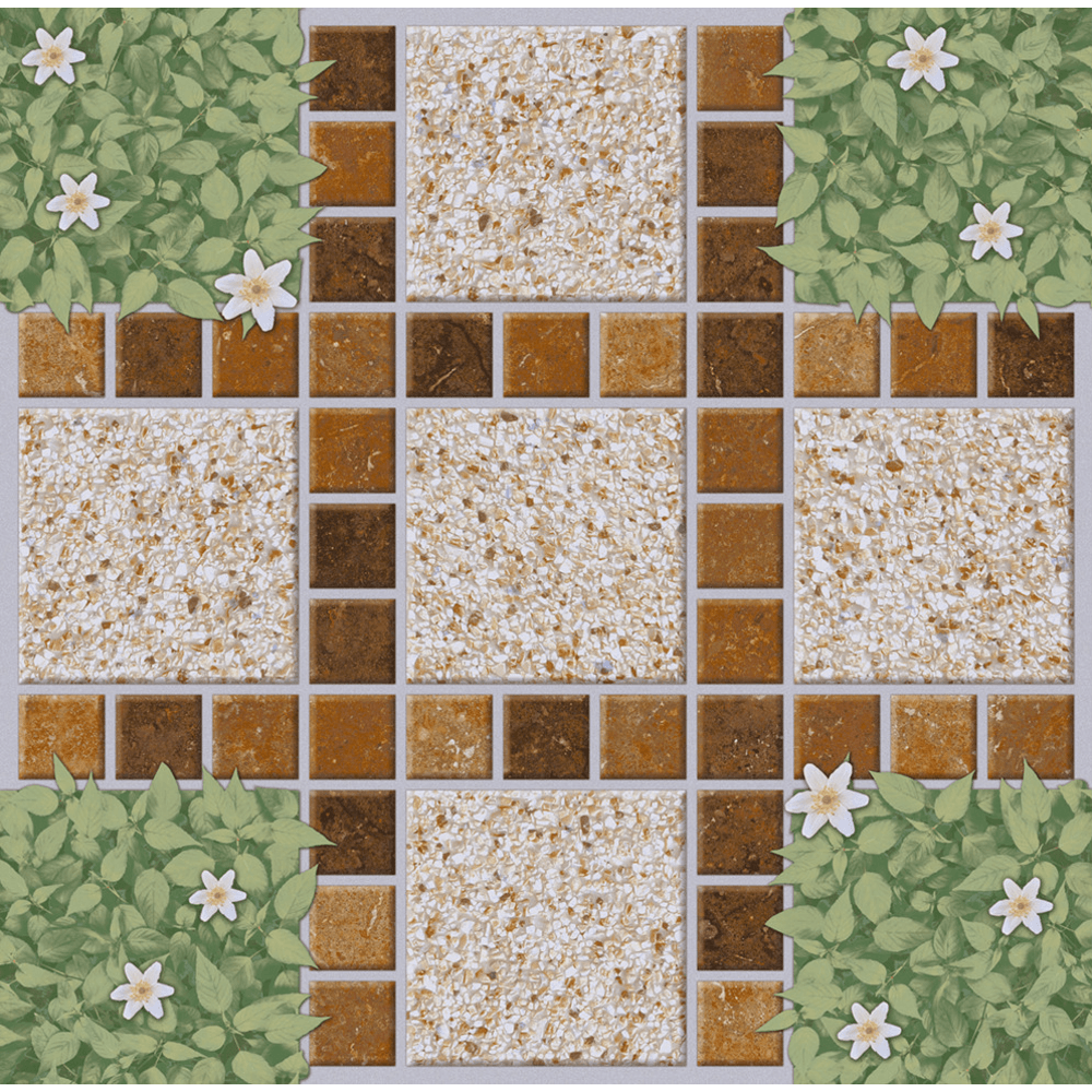 Marbella กระเบื้องเซรามิคปูพื้น 16x16 นิ้ว รุ่น สวนดอกไม้ ZYG36 Matt (12P)