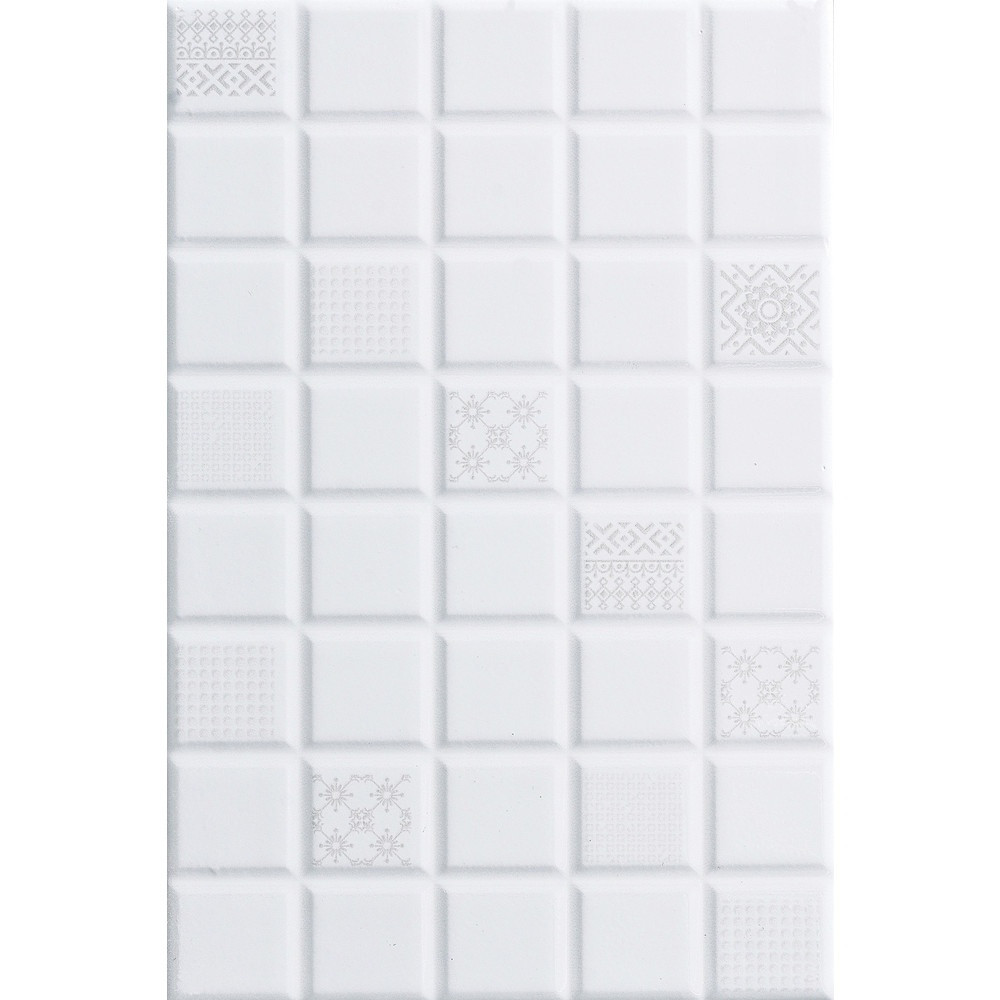 Marbella กระเบื้องเซรามิคปูผนัง 8x12 นิ้ว รุ่น ไวท์บล็อค TSJH5171 Gloss (25P)