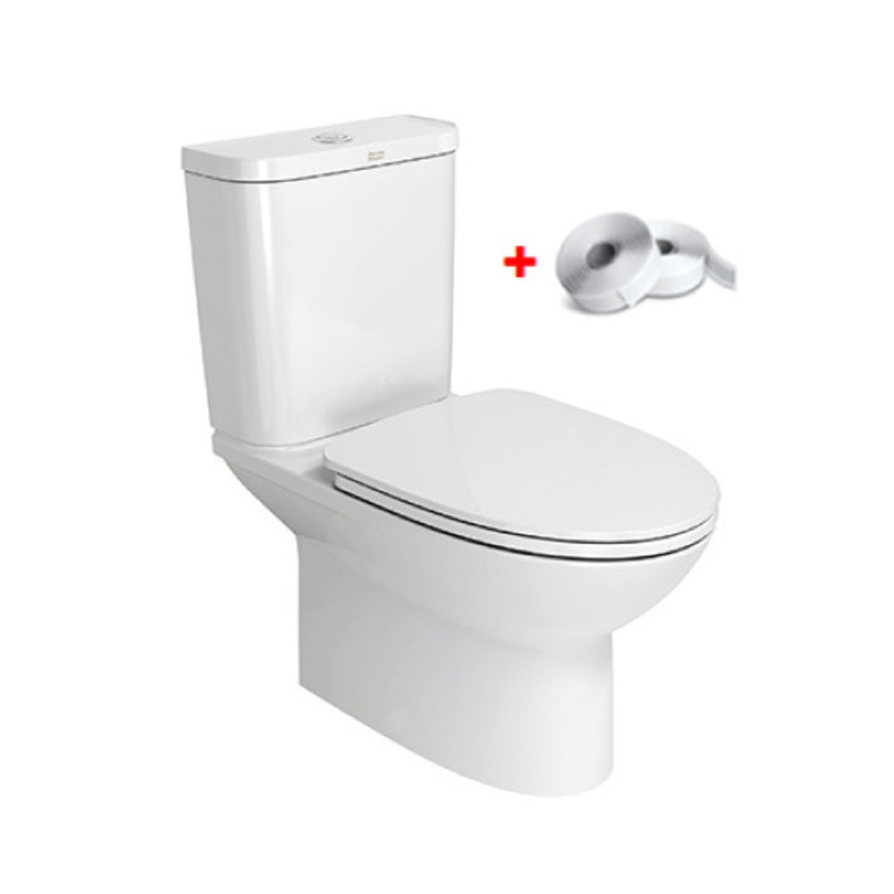 American Standard สุขภัณฑ์สองชิ้นแบบกดบน 2ระบบ 3/4.2 ลิตร รุ่น นีโอ โมเดิร์น 2 ขนาด สีขาว