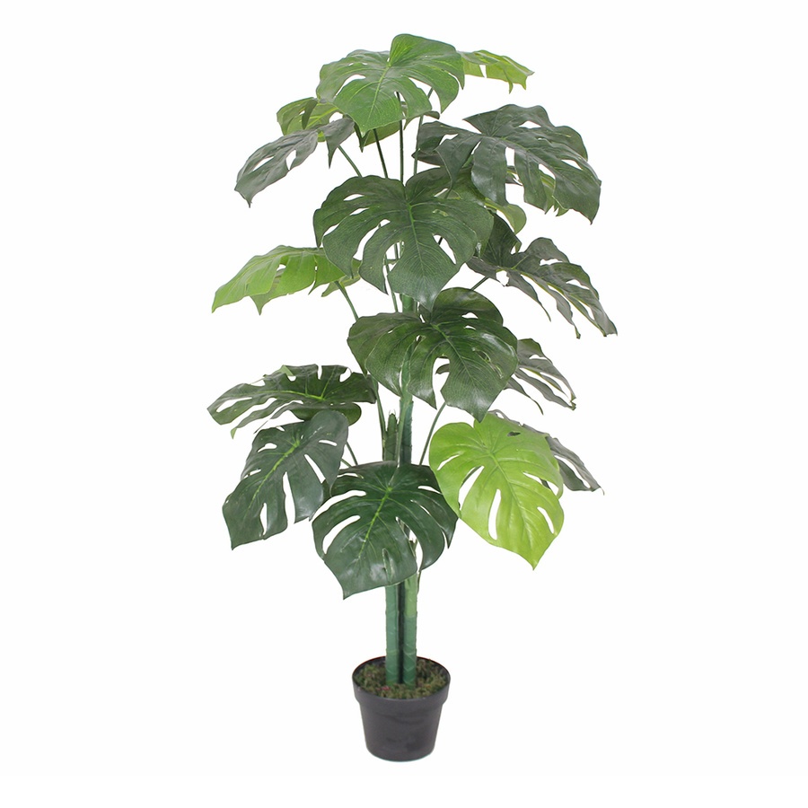 Tree O ต้นมอนสเตร่าประดิษฐ์ สูง120ซม. 18LVS พร้อมกระถาง JWS2437-4 สีเขียว