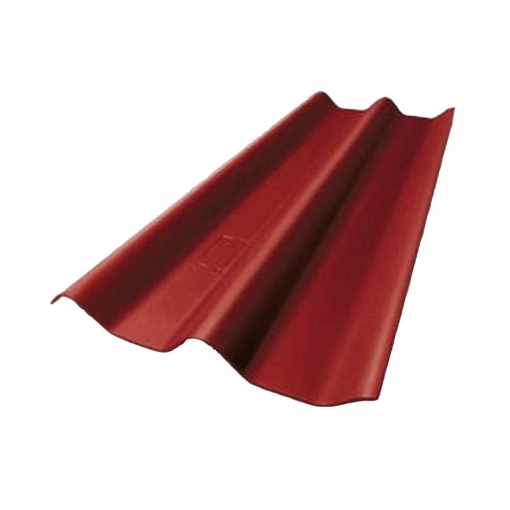ตราเพชร กระเบื้องหลังคาลอนคู่ 0.5x50x120 ซม. สีแดงมั่งมี