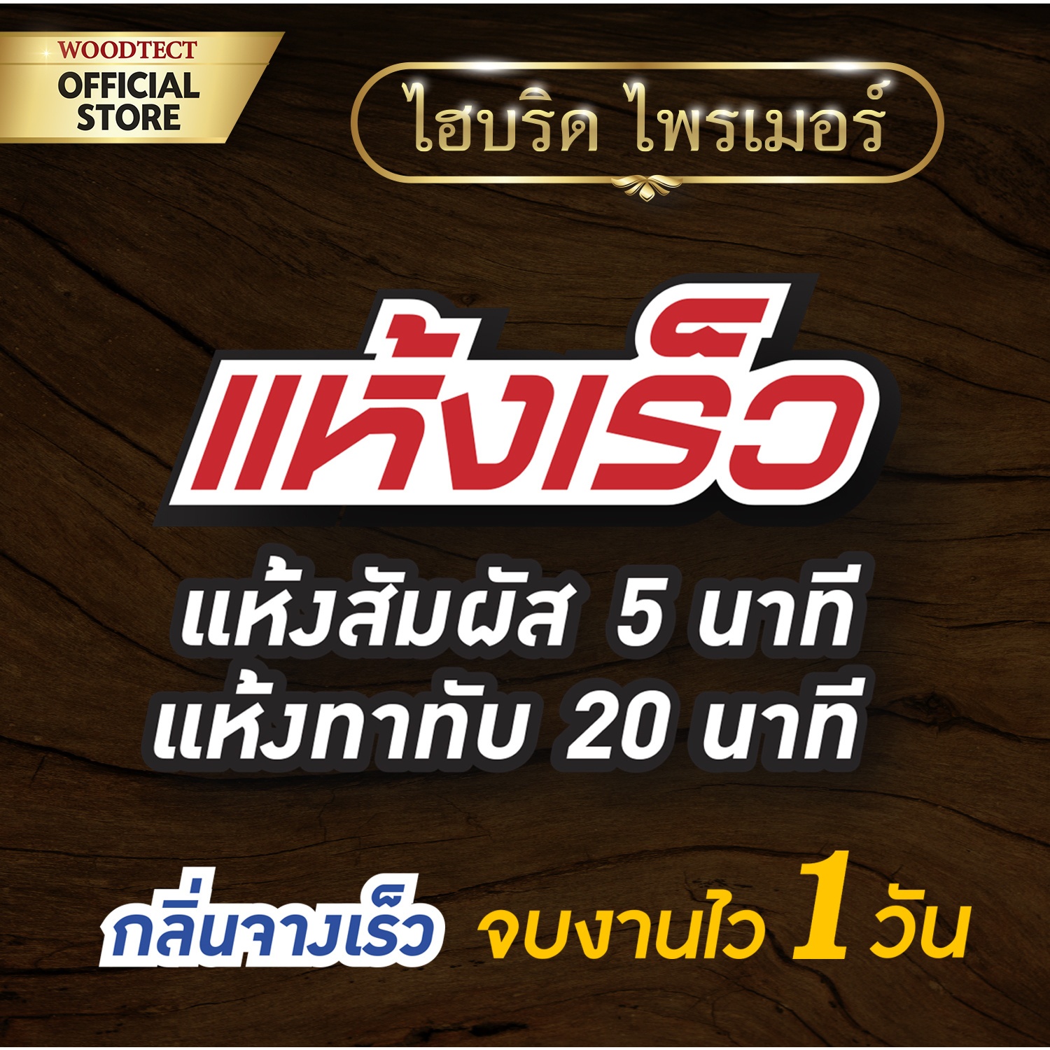 Woodtect วูดเทค สีรองพื้น ไฮบริด ควิ๊กไพรเมอร์ WW-5000 1กป. สีใส