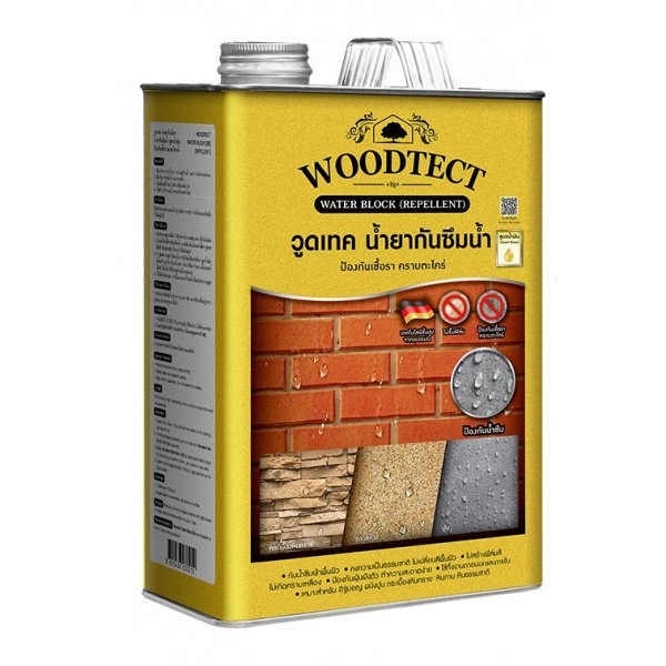 Woodtect วูดเทค วอเตอร์บล็อก WB-001 สูตรน้ำมัน 1กล.