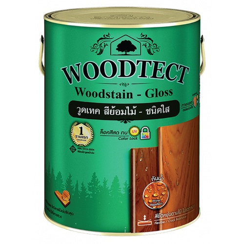 Woodtect วูดเทค วูดสเตน WC-302 ด้าน 1กล. สีใส