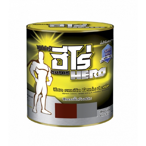Hero ฮีโร่ สีรองพื้นกันสนิม HO-1024 ด้าน 1กล. สีแดง