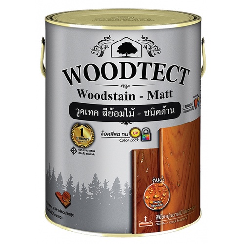 Woodtect วูดเทควูดเสตน WM-601 1 กป. สีไม้สักด้าน