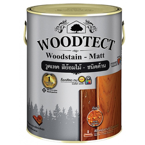 Woodtect วูดเทควูดเสตน WM-608 1 กป. สีไม้ประดู่ด้าน