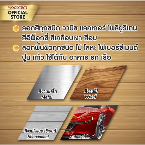Woodtect วูดเทค น้ำยาลอกสี PR-100 1กล.