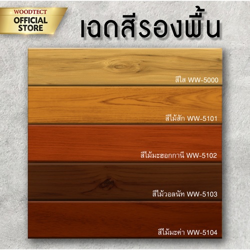 Woodtect วูดเทค สีรองพื้น ไฮบริด ควิ๊กไพรเมอร์ WW-5104 1กล. สีไม้มะค่า