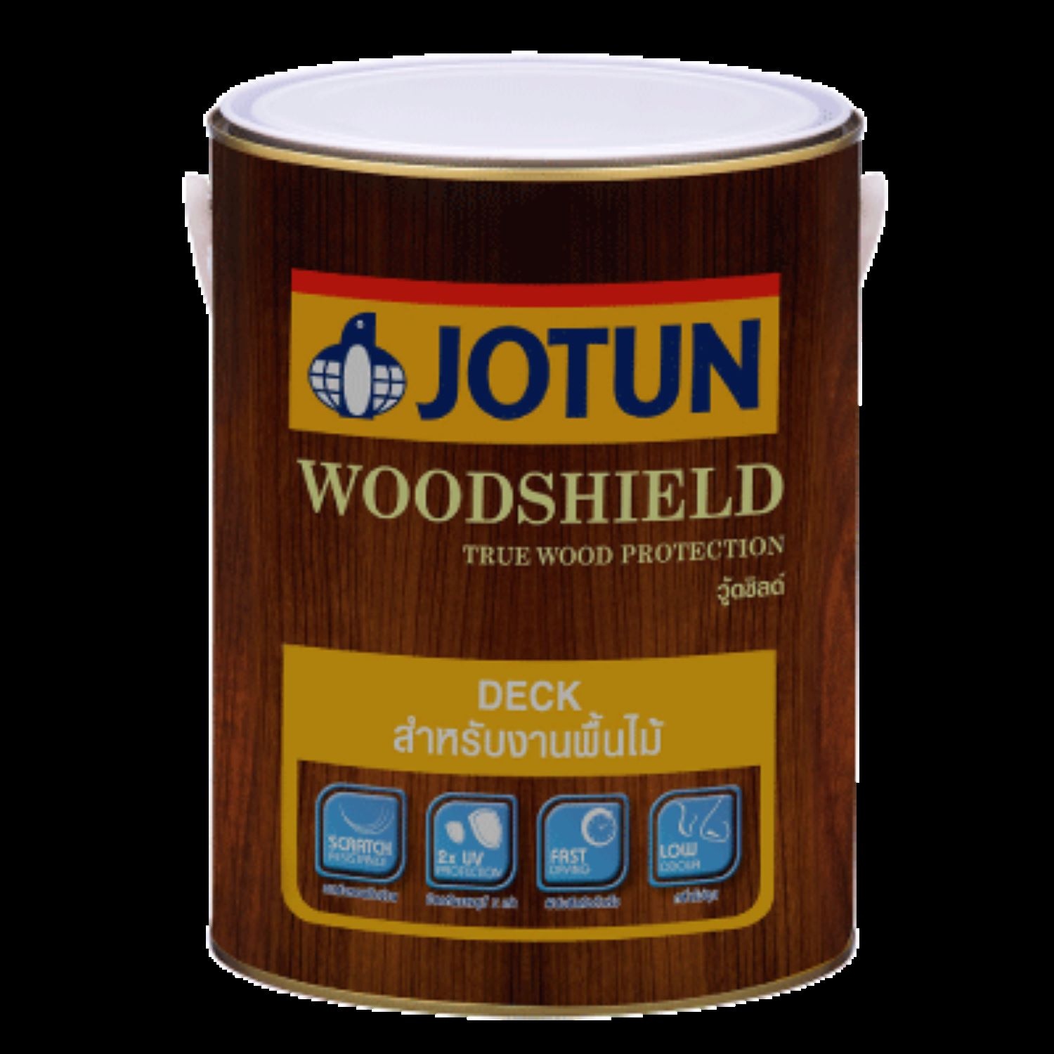 Jotun สีย้อมพื้นไม้โปร่งแสง วู้ดชิลด์ งานพื้น ชนิดเงา เคลือบใส 3.785ลิตร ใส